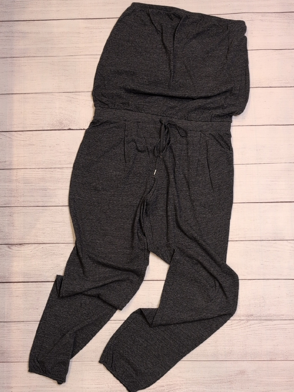 Victoria's Secret Dark Charcoal Strapless Jumpsuit - M - Picture 2 of 7